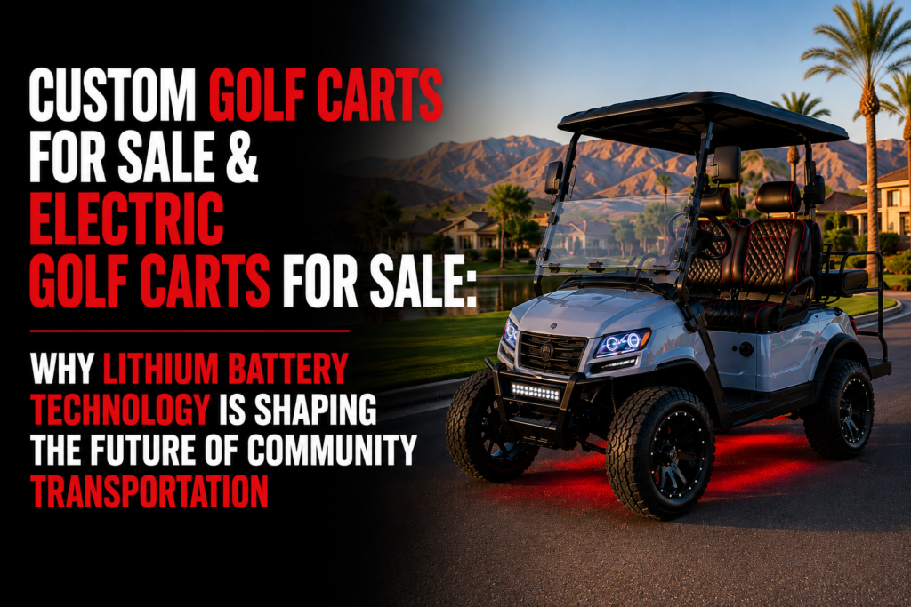 Custom Golf Carts for Sale & Electric Golf Carts for Sale: Why Lithium Battery Technology Is Shaping the Future of Community Transportation